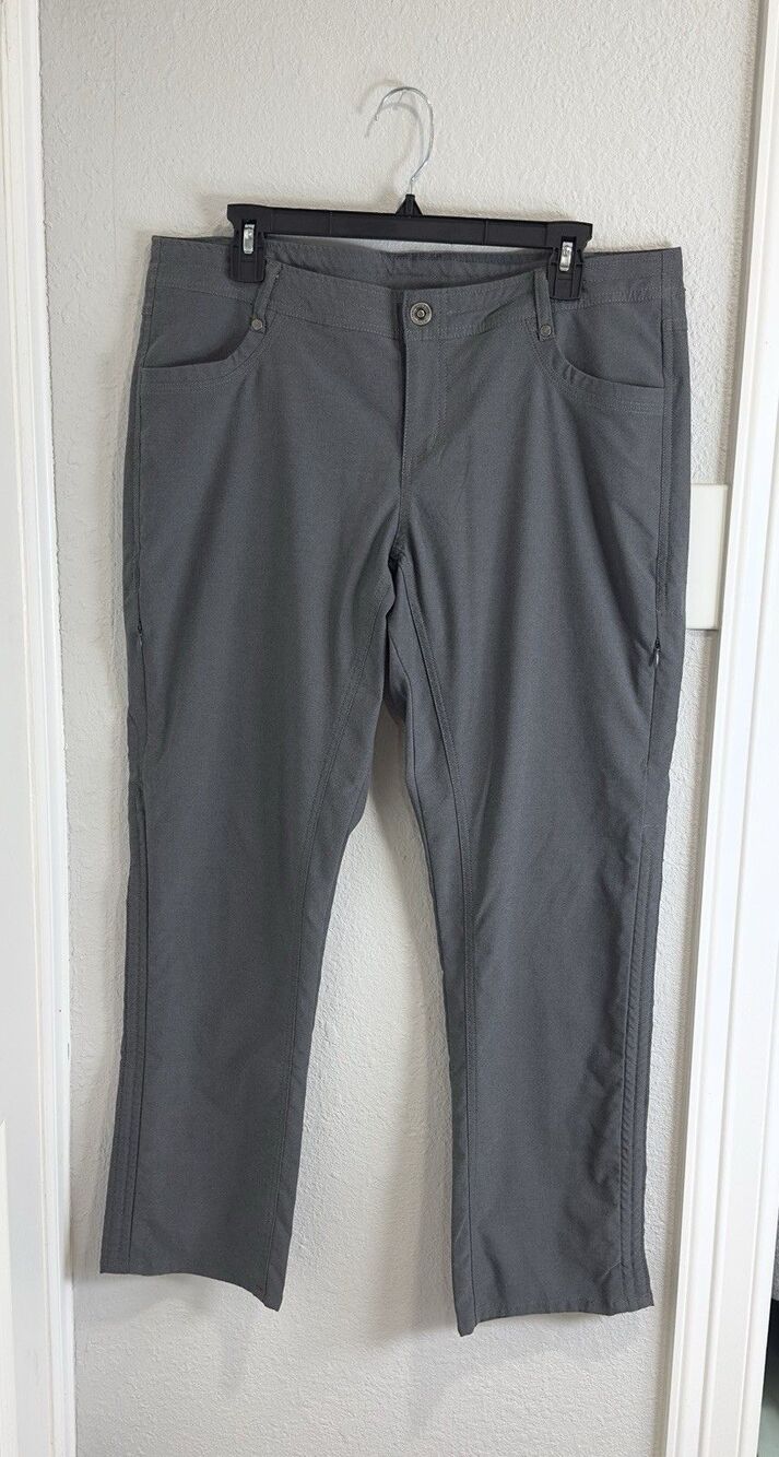 Kuhl Womens 14 Short Gray Hiking Pants Ruched Convertible Outdoor Trail Travel